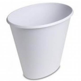 White Oval Trash Can 10 qt