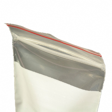 Zip Lock Bag w White Block