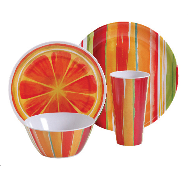 Orange Dinnerware Set